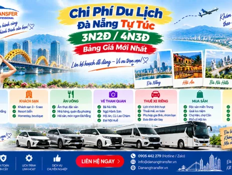 Chi phí du lịch Đà Nẵng tự túc 3N2Đ 4N3Đ bảng giá mới nhất