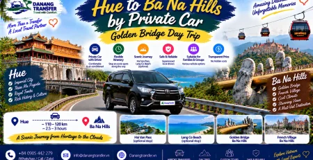 Hue to Ba Na Hills by private car for a Golden Bridge day trip