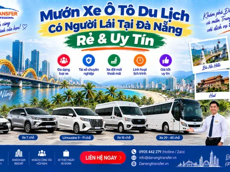 Mướn xe ô tô du lịch có người lái tại Đà Nẵng giá rẻ uy tín