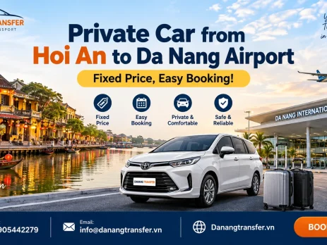 Private car from Hoi An to Da Nang Airport