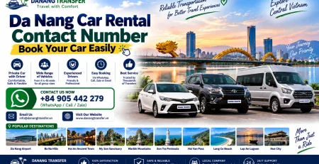 Da Nang car rental contact number for booking private car with driver