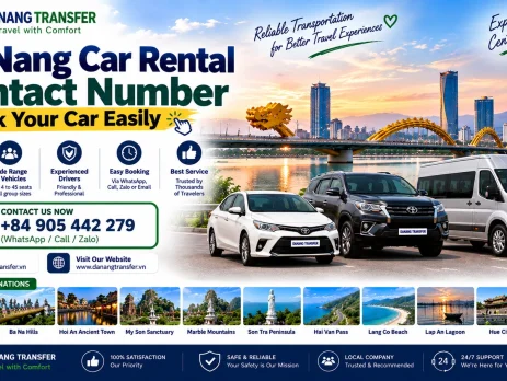 Da Nang car rental contact number for booking private car with driver