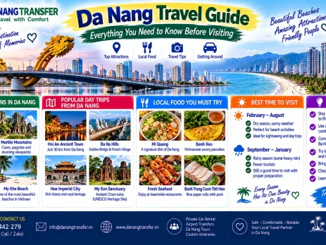 Da Nang travel guide featuring top attractions, local food, day trips and travel tips