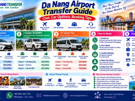 Da Nang airport transfer guide with car options, prices and booking tips