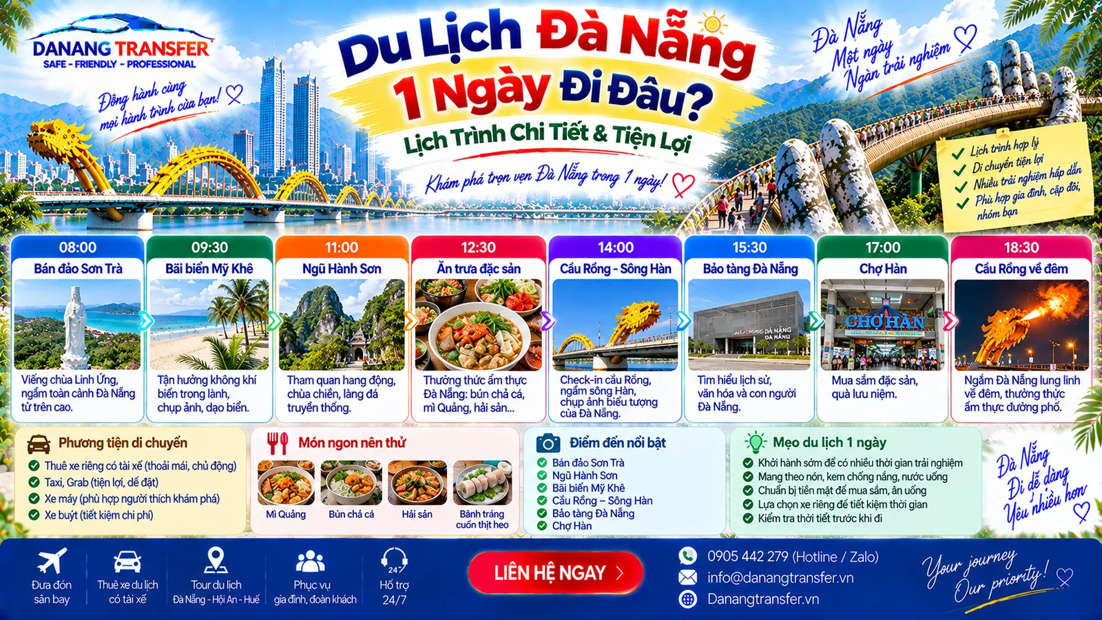 Du lịch Đà Nẵng 1 ngày đi đâu lịch trình chi tiết và tiện lợi
