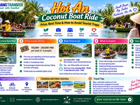 Hoi An coconut boat ride guide with prices, best time to visit and tips to avoid tourist traps