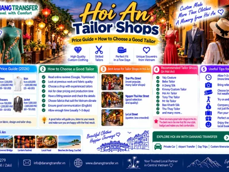 Hoi An tailor shops price guide with tips for choosing a good tailor and custom clothing