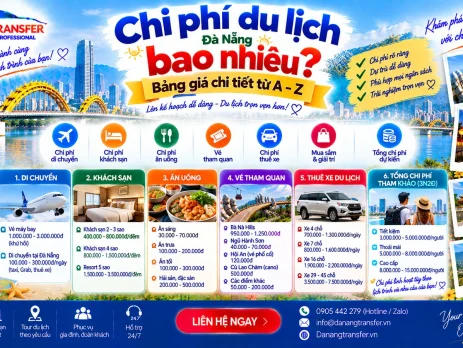 Chi phí du lịch Đà Nẵng bao nhiêu bảng giá chi tiết từ A đến Z