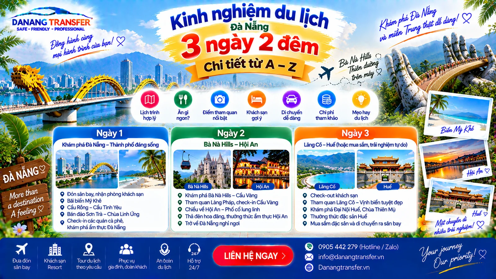 Kinh nghiệm du lịch Đà Nẵng 3 ngày 2 đêm chi tiết từ A đến Z