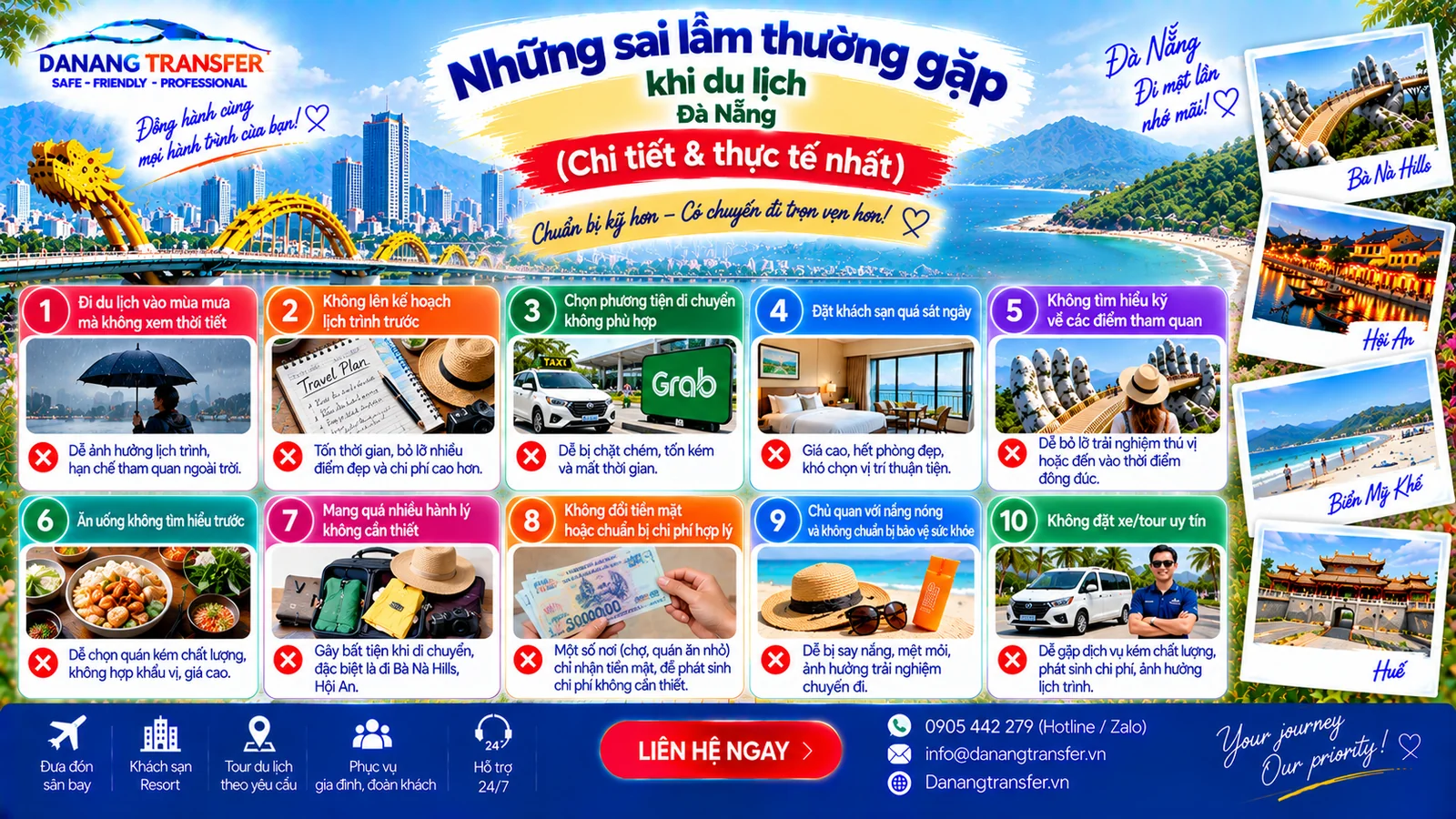 Những sai lầm thường gặp khi du lịch Đà Nẵng chi tiết và thực tế nhất