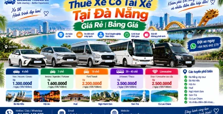 Thuê xe có tài xế tại Đà Nẵng giá rẻ bảng giá xe 4 đến 45 chỗ