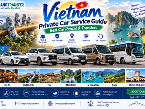 Vietnam private car service guide with car rental and private transfers for travelers