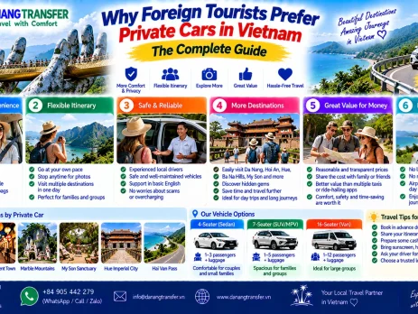 Why foreign tourists prefer private cars in Vietnam for comfortable and flexible travel