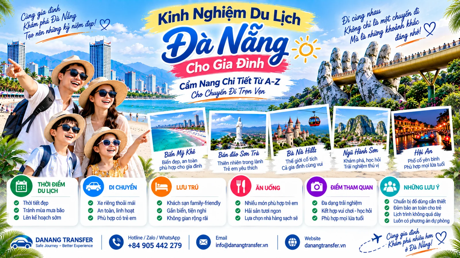 Kinh nghiệm du lịch Đà Nẵng cho gia đình cẩm nang chi tiết từ A-Z