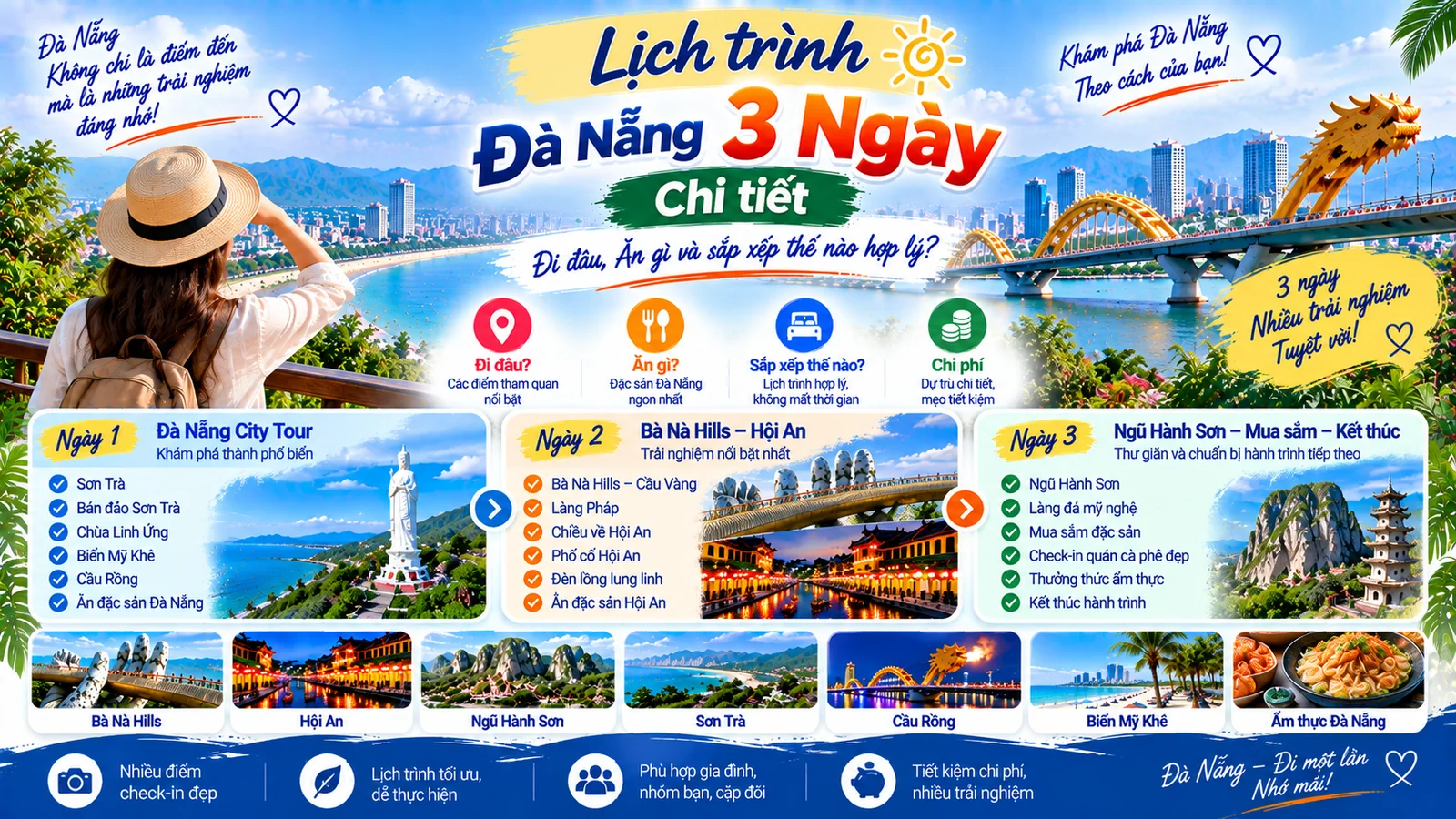 Lịch trình Đà Nẵng 3 ngày chi tiết đi đâu ăn gì và sắp xếp thế nào hợp lý