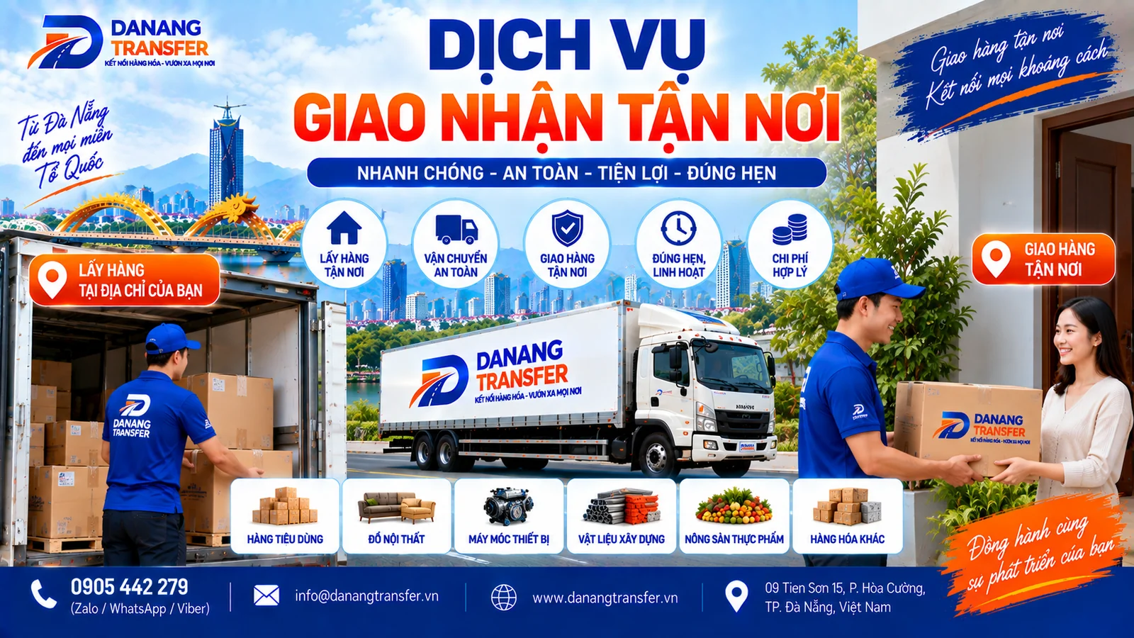Dịch vụ giao nhận hàng hóa tận nơi tại Đà Nẵng | Danang Transfer