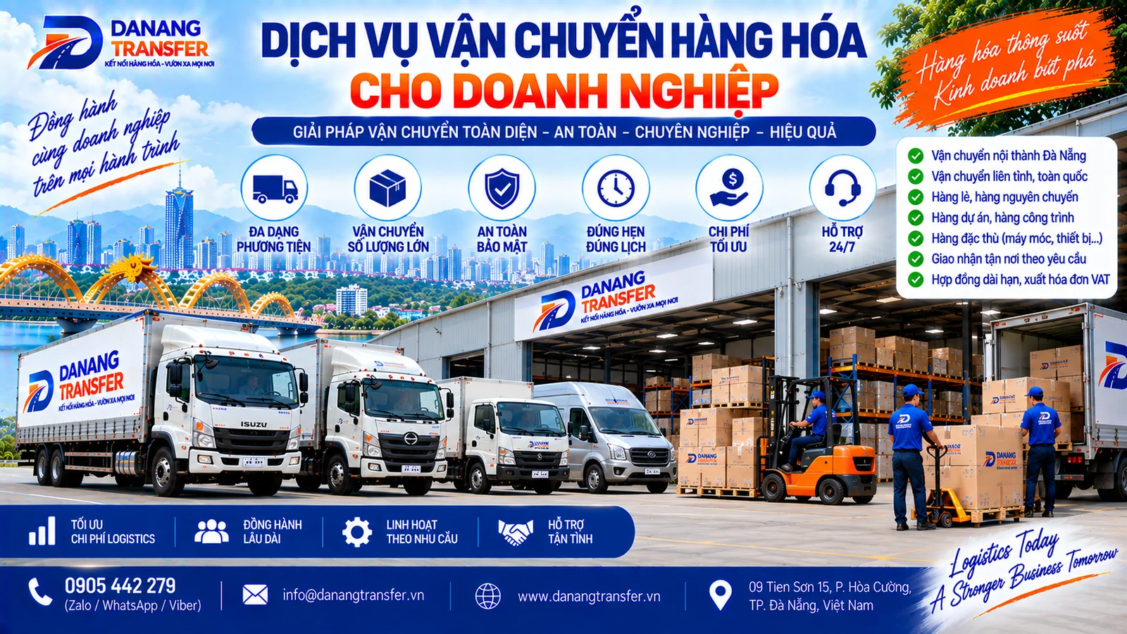 Dịch vụ vận chuyển hàng hóa cho doanh nghiệp | Danang Transfer