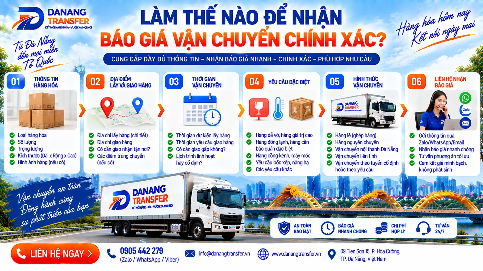 Làm thế nào để nhận báo giá vận chuyển hàng hóa chính xác | Danang Transfer