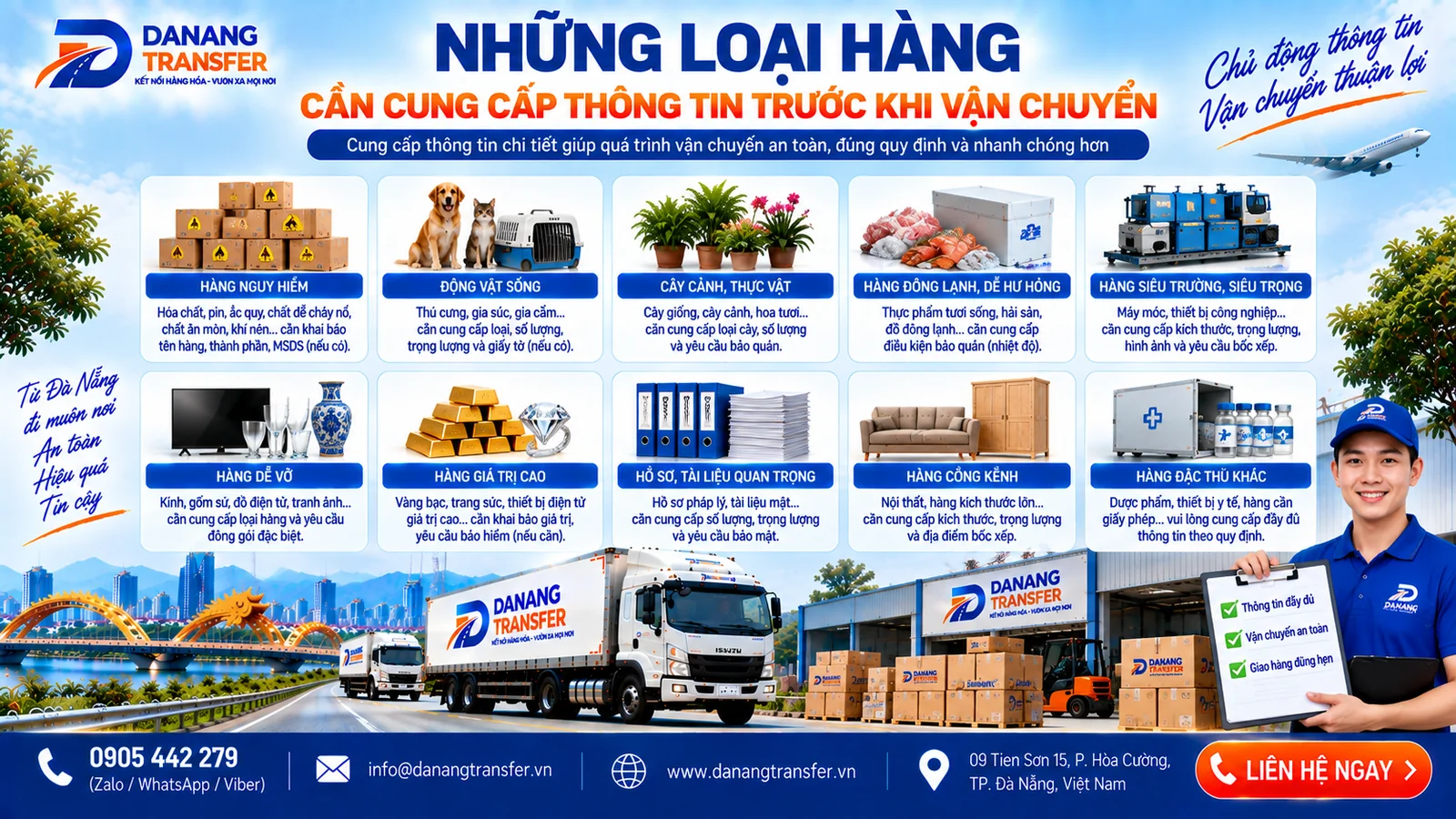 Những loại hàng cần cung cấp thông tin trước khi vận chuyển | Danang Transfer