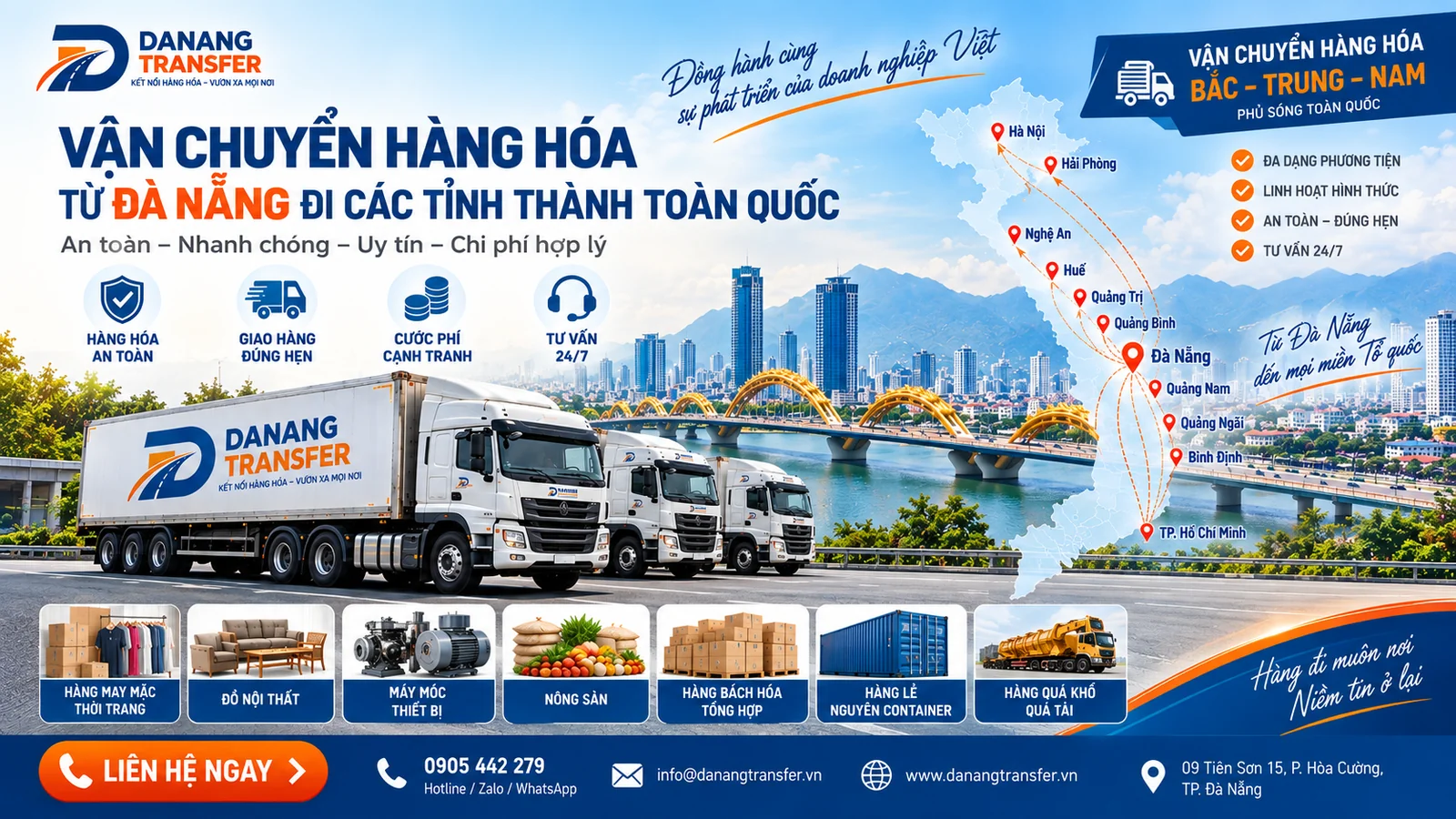 Vận chuyển hàng hóa Đà Nẵng đi các tỉnh thành toàn quốc – Danang Transfer