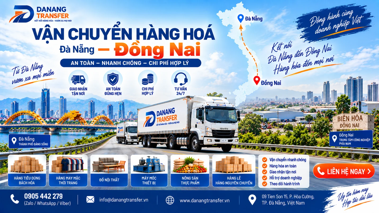 Vận chuyển hàng hóa Đà Nẵng – Đồng Nai | Danang Transfer