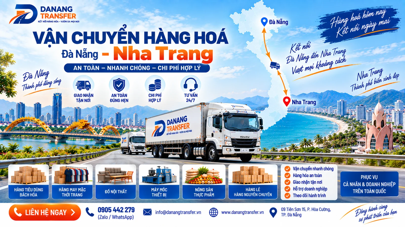 Vận chuyển hàng hóa Đà Nẵng – Nha Trang | Danang Transfer