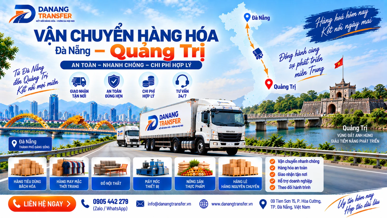 Vận chuyển hàng hóa Đà Nẵng – Quảng Trị | Danang Transfer