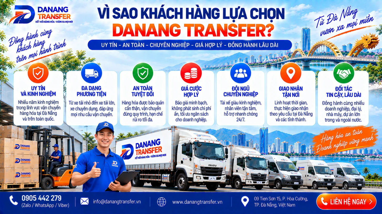 Vì sao khách hàng lựa chọn Danang Transfer vận chuyển hàng hóa