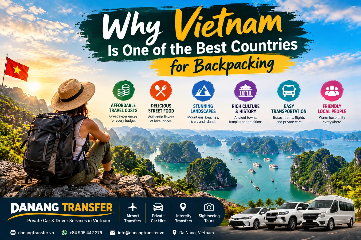 Why Vietnam Is One of the Best Countries for Backpacking – Affordable Travel, Street Food, Stunning Landscapes and Danang Transfer